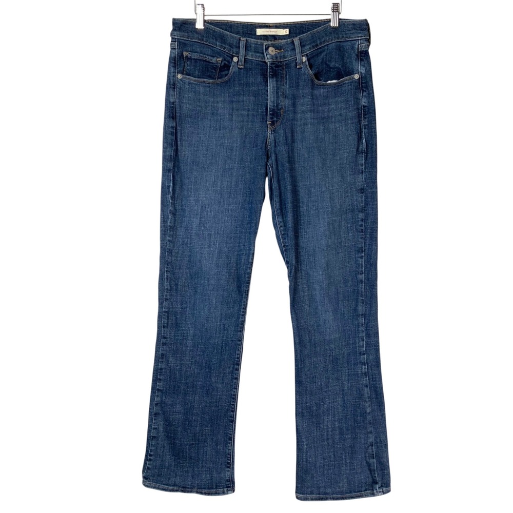 Levi's Classic Bootcut Jeans Blue Stretch Denim Mid Rise Size 10M W30 L32